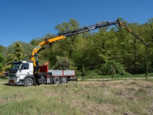 Escavatore con trincia per manutenzione verde, pulizia terreni e abbattimento piante in Val d’Orcia